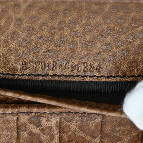 GUCCI Logo GG Pattern Long Wallet Canvas Leather Brown SHW 68EF217 - Picture 10 of 16